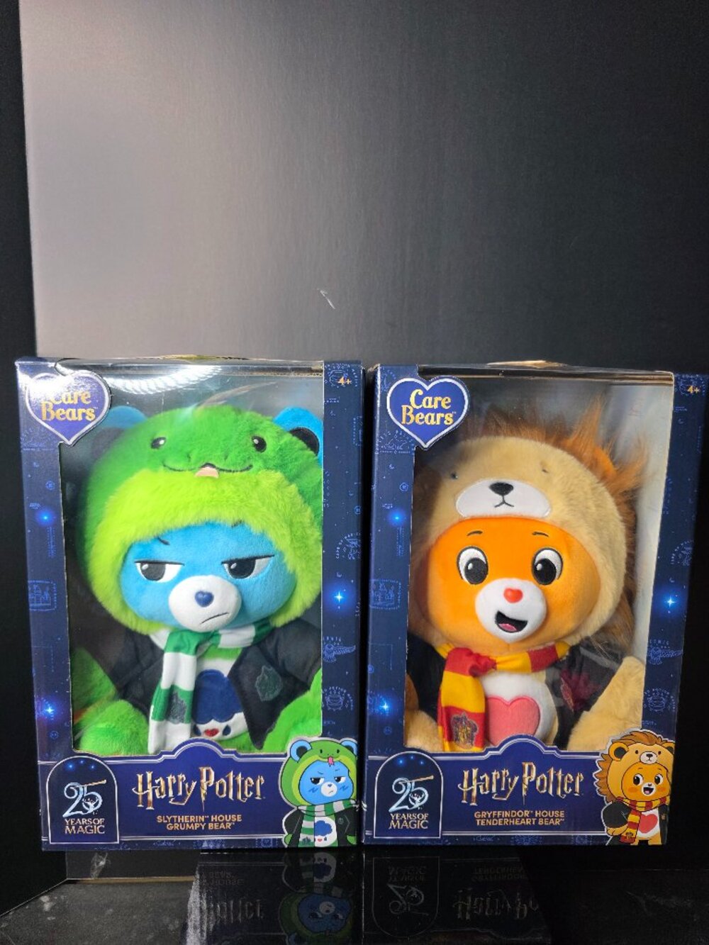 Care Bears Harry Potter Plush Lot Slytherin Grumpy Bear & Gryffindor Tenderheart
